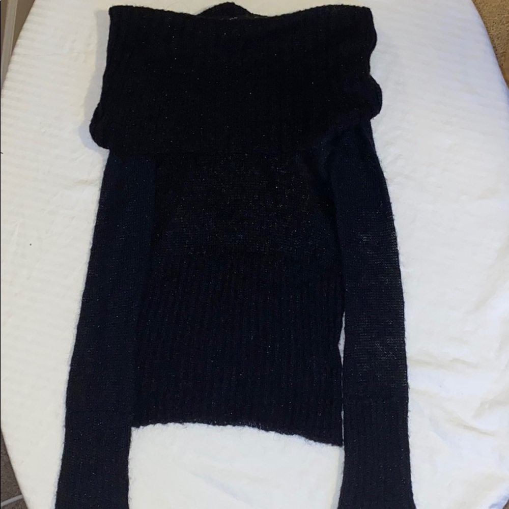 Arden b off the shoulder see through sweater
